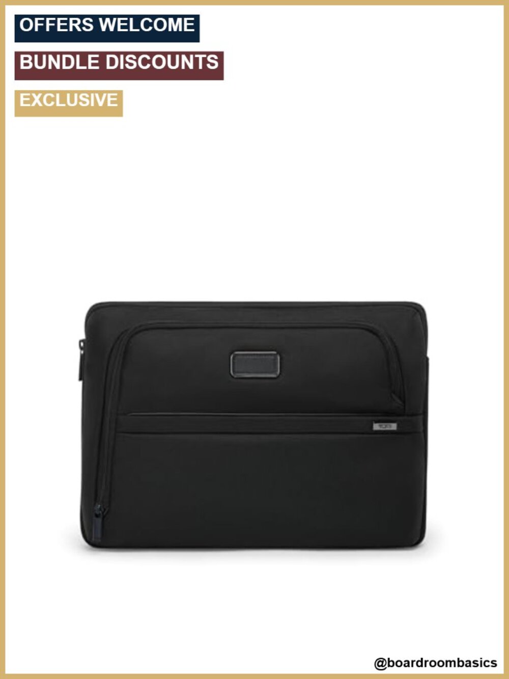 Laptop Sleeve Case Fits Up to 15 Inch, Nylon Briefcase Bag for Business Travel
